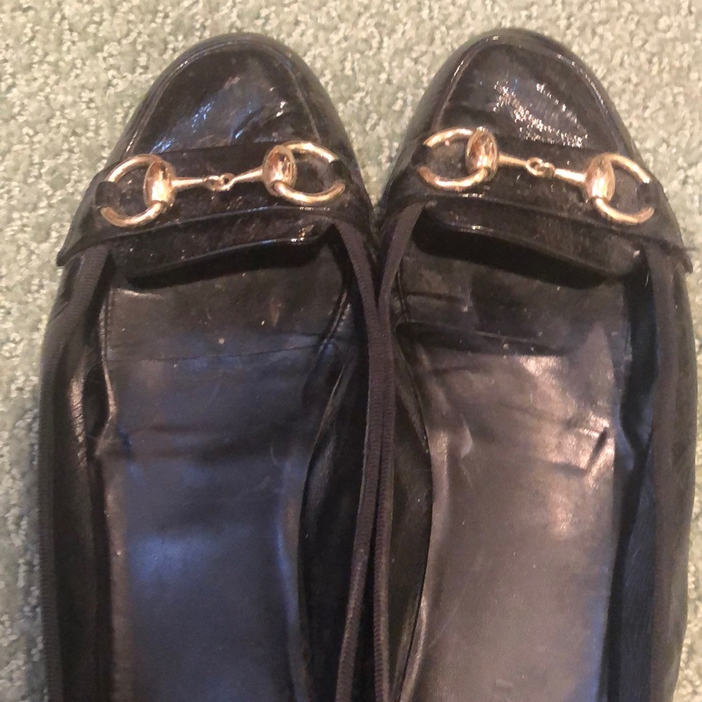 Black Gucci loafers